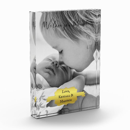 Gold Minimalistische Mother Day Foto Block (Links)