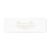 Gold Minimalistische Rücksendeadresse (Vorne)