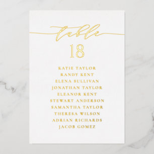 Gold Minimalistische Script-Hochzeitskarte Folieneinladung