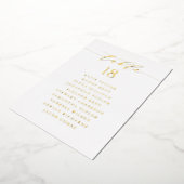 Gold Minimalistische Script-Hochzeitskarte Folieneinladung (Gedreht)