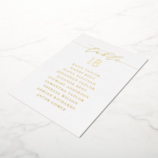 Gold Minimalistische Script-Hochzeitskarte Folieneinladung (Gedreht)