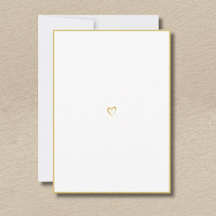 Gold Minimalistischer Rand Kleines Herz Ohne Text Mitteilungskarte