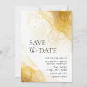 Gold Minimalistisches Foto Save the Date Einladung (Vorderseite)