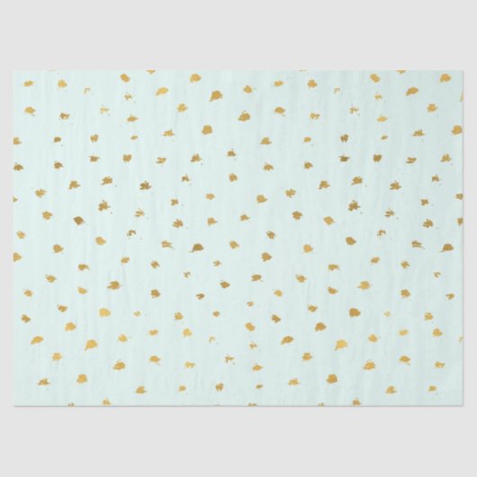 Gold Mint Glam Dot Chic Seidenpapier (Vorderseite)