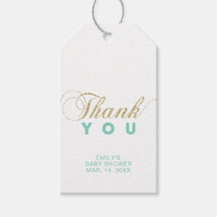 Gold & Mint   Moderne Partygeschenk-Dankeschön-Tag Geschenkanhänger