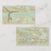 Gold Minze Abstrakt Gymnastik Visitenkarte (Vorne/Hinten)