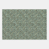 Gold Minze Green Glam Leopard Print Geschenkpapier Set (Vorderseite 2)
