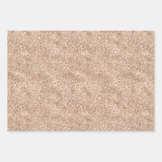 Gold Minze Green Glam Leopard Print Geschenkpapier Set (Vorderseite)