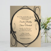 Gold Mirror Wedding Einladung (Stehend Vorderseite)