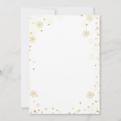 Gold Mistletoe & Margarita Weihnachtsfest Brautpar Einladung (Rückseite)