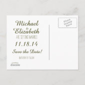 Gold mit Bibelverse Wo immer du hingehst.. Ankündigungspostkarte (Rückseite)