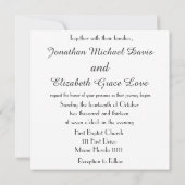 Gold mit Bibelverse Wo immer du hingehst.. Einladung (Rückseite)