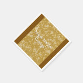 Gold mit Blume Petals Paper Napkin Serviette (Ecke)