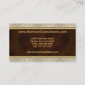 Gold mit Cheetah Animal Print Visitenkarte (Rückseite)