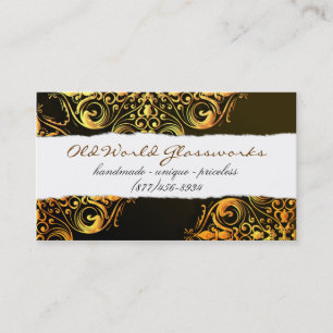 Gold mit Filigran geschmückt Visitenkarte