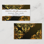 Gold mit Filigran geschmückt Visitenkarte (Vorne/Hinten)
