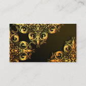 Gold mit Filigran geschmückt Visitenkarte (Rückseite)