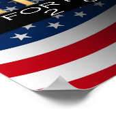 Gold mit Flagge Donald Trump für Präsident 2016 Poster (Ecke)