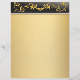Gold mit Gold auf schwarzer Umrandung Dekoratives  Flyer