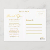 Gold mit Liebe & Danky Baby Foto Postkarte (Rückseite)