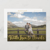 Gold mit Liebe und dank Foto Postkarte (Vorne/Hinten)