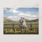 Gold mit Liebe und dank Foto Postkarte (Vorderseite)