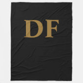 Gold Mit Monogramm Fleece Blanket (Vorderseite)