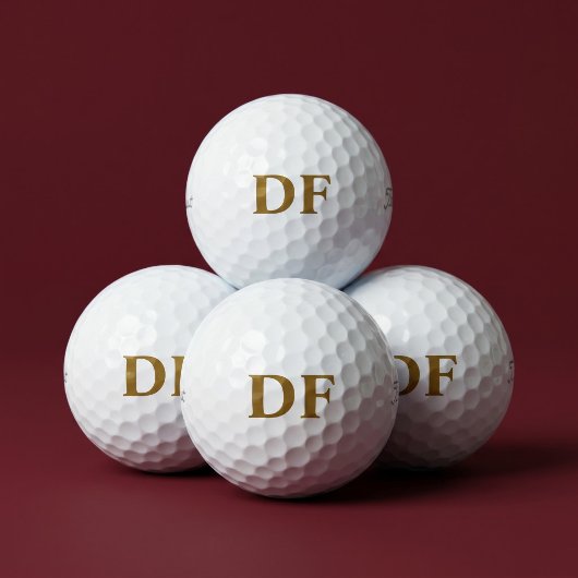 Gold Mit Monogramm Golfbälle