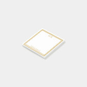 Gold Mit Monogramm Post-it Klebezettel (angewinkelt)