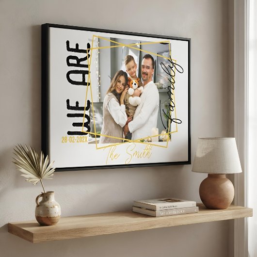 Gold Mit Monogramm sind wir Foto Leinwanddruck
