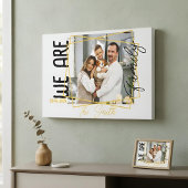 Gold Mit Monogramm sind wir Foto Leinwanddruck