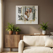 Gold Mit Monogramm sind wir Foto Leinwanddruck