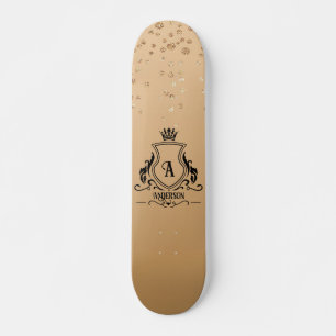 Gold Mit Monogramm Skateboard