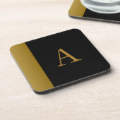 Gold Mit Monogramm Untersetzer (Linke Seite)