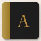 Gold Mit Monogramm Untersetzer (Vorderseite)