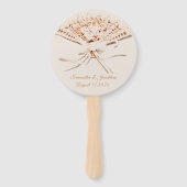 Gold Mit Monogramm Viktorianischer Lüfter Fächer (Rückseite)