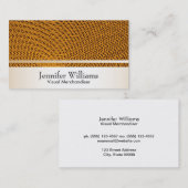 Gold mit Orange Guilloche Muster Visitenkarte (Vorne/Hinten)