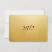 Gold mit Peacock Wedding RSVP Card Karte (Rückseite)