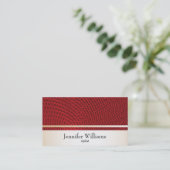 Gold mit Red Guilloche Muster Visitenkarte (Stehend Vorderseite)