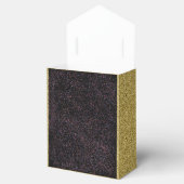 Gold mit schwarz geklatschtem Design-Favoritenfeld Geschenkschachtel (Geöffnet)