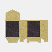 Gold mit schwarz geklatschtem Design-Favoritenfeld Geschenkschachtel (Ungefaltet)