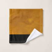 Gold mit Schwarz personalisieren Badhandtuch Set (Waschlappen)