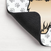 Gold mit schwarzer Maske Shih Tzu Niedlicher Carto Mousepad (Ecke)