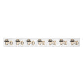 Gold mit schwarzer Maske Shih Tzu Niedlicher Carto Satinband (Vorderseite)