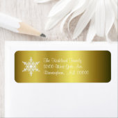 Gold mit Snowflake Holiday Address Labels (Insitu)