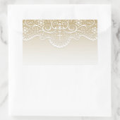 Gold mit Spitzen, Kreuz, religiös Rechteckiger Aufkleber (Tasche)