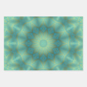 Gold mit weißem Blau oder rotem Kaleidoskop Geschenkpapier Set (Vorderseite 3)