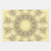 Gold mit weißem Blau oder rotem Kaleidoskop Geschenkpapier Set (Vorderseite)