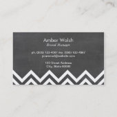 Gold mit Zickzack Muster, zeitgenössisch Visitenkarte (Rückseite)