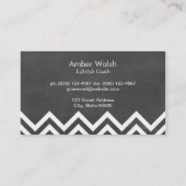 Gold mit Zickzack Muster, zeitgenössisch Visitenkarte (Rückseite)